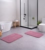 Onion Pink Absorbent and Quick-Dry Polyester Bath Mats 40x60 cm