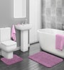 Onion Pink Solid 100% Polyester AntiSkid Bathmat