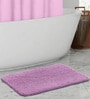 Onion Pink Solid 100% Polyester AntiSkid Bathmat