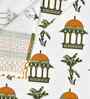 Online Lime Madhuban Floral Waffle Cotton 250 GSM Bath & Hand Towel Set