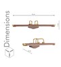Onno 3 Colour Led Adjustable Swivel Picture Light In Brass Finish