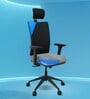 Onyx Breathable Mesh Ergonomic Chair in Black & Grey Colour with Headrest