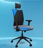 Onyx Breathable Mesh Ergonomic Chair in Black & Grey Colour with Headrest