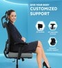Onyx Breathable Mesh Ergonomic Chair in Black & Grey Colour with Headrest