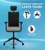 Onyx Breathable Mesh Ergonomic Chair in Black Colour with Headrest