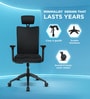 Onyx Breathable Mesh Ergonomic Chair in Black Colour with Headrest