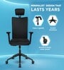 Onyx Breathable Mesh Ergonomic Chair in Black Colour with Headrest