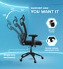 Onyx Breathable Mesh Ergonomic Chair in Black Colour with Headrest