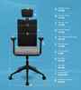 Onyx Breathable Mesh Ergonomic Chair in Black Colour with Headrest
