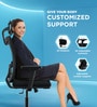 Onyx Breathable Mesh Ergonomic Chair in Black Colour with Headrest