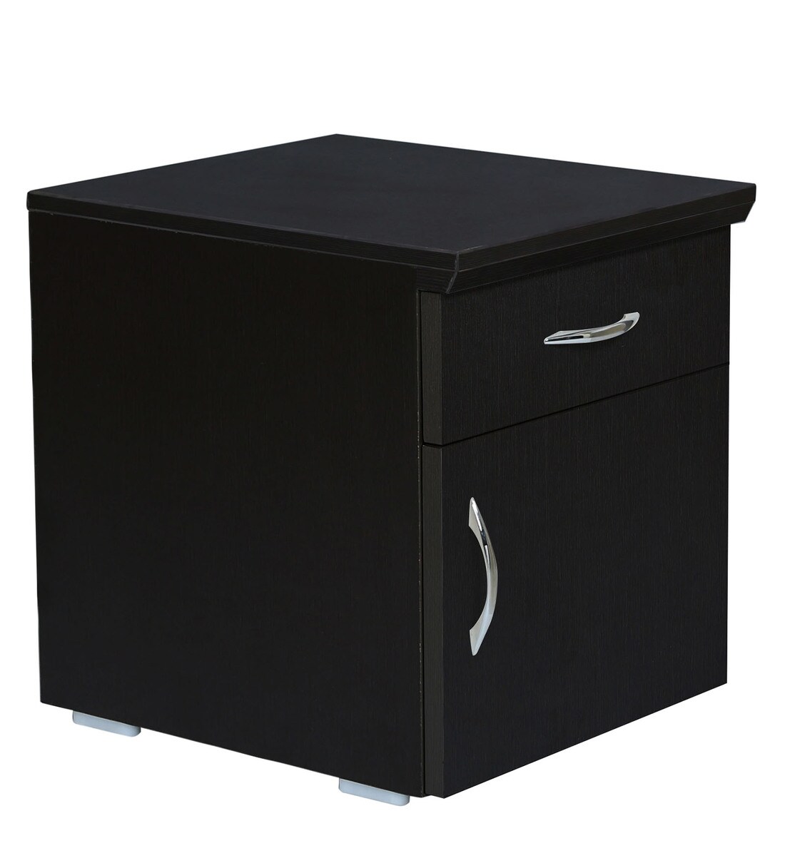 Buy Opal Bedside Table With Shutter & Drawer in Wenge Colour by