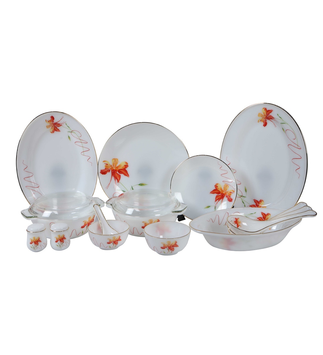 Buy Opal Glass Bloom Boutique 52 Piece Dinner Set Online Opalware