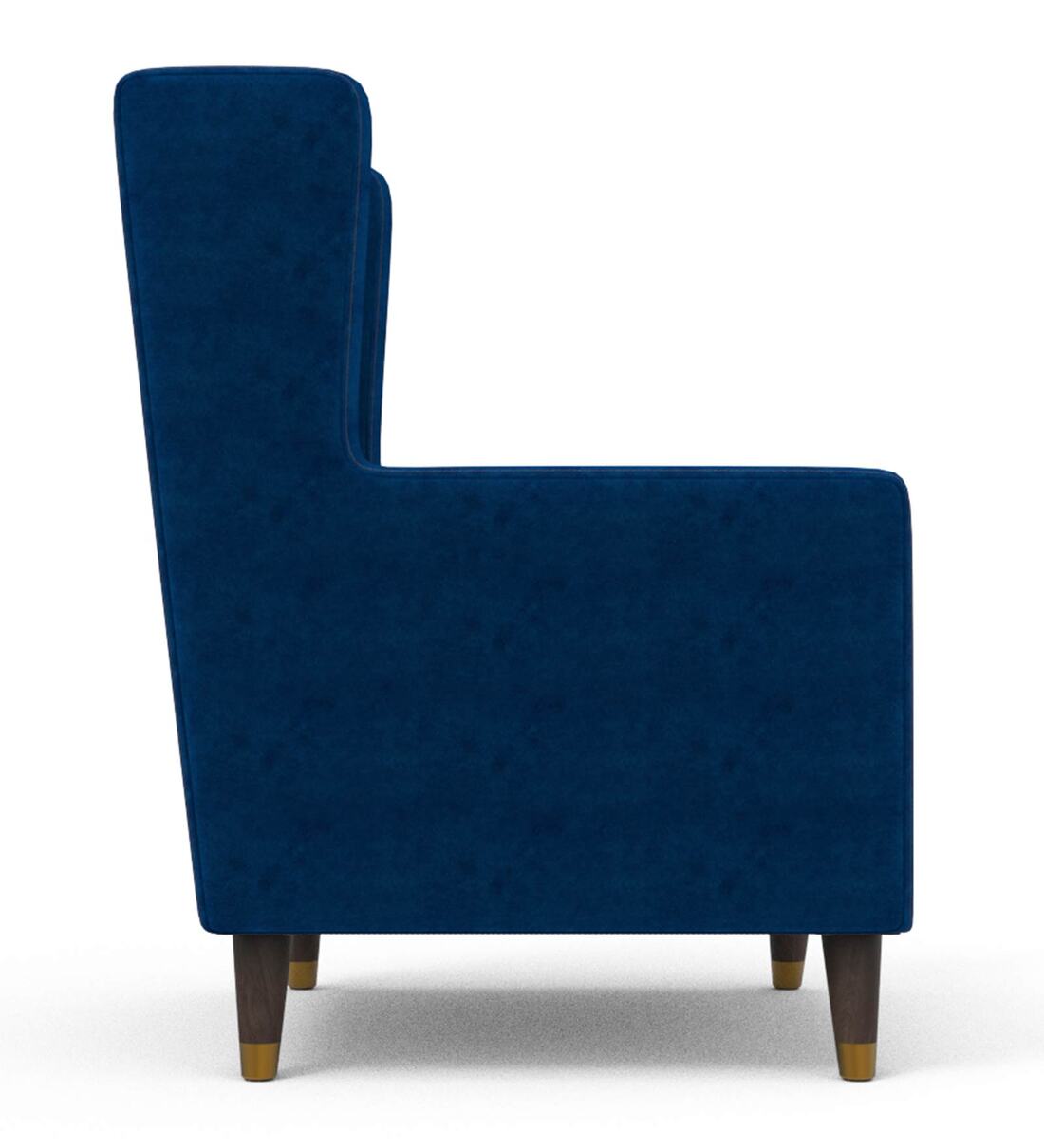 Buy Opulence Fabric Wing Chair in Blue Colour by Trevi Furniture Online