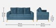 Opulent Fabric 3 Seater Sofa In Blue Colour