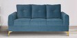 Opulent Fabric 3 Seater Sofa In Blue Colour