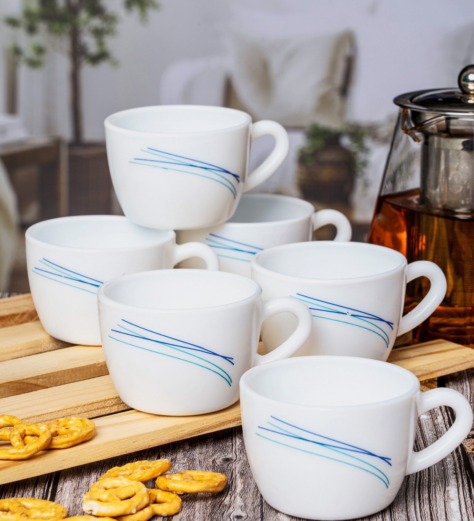 Opal Glass 12pcs Tea/Coffee Cup Set