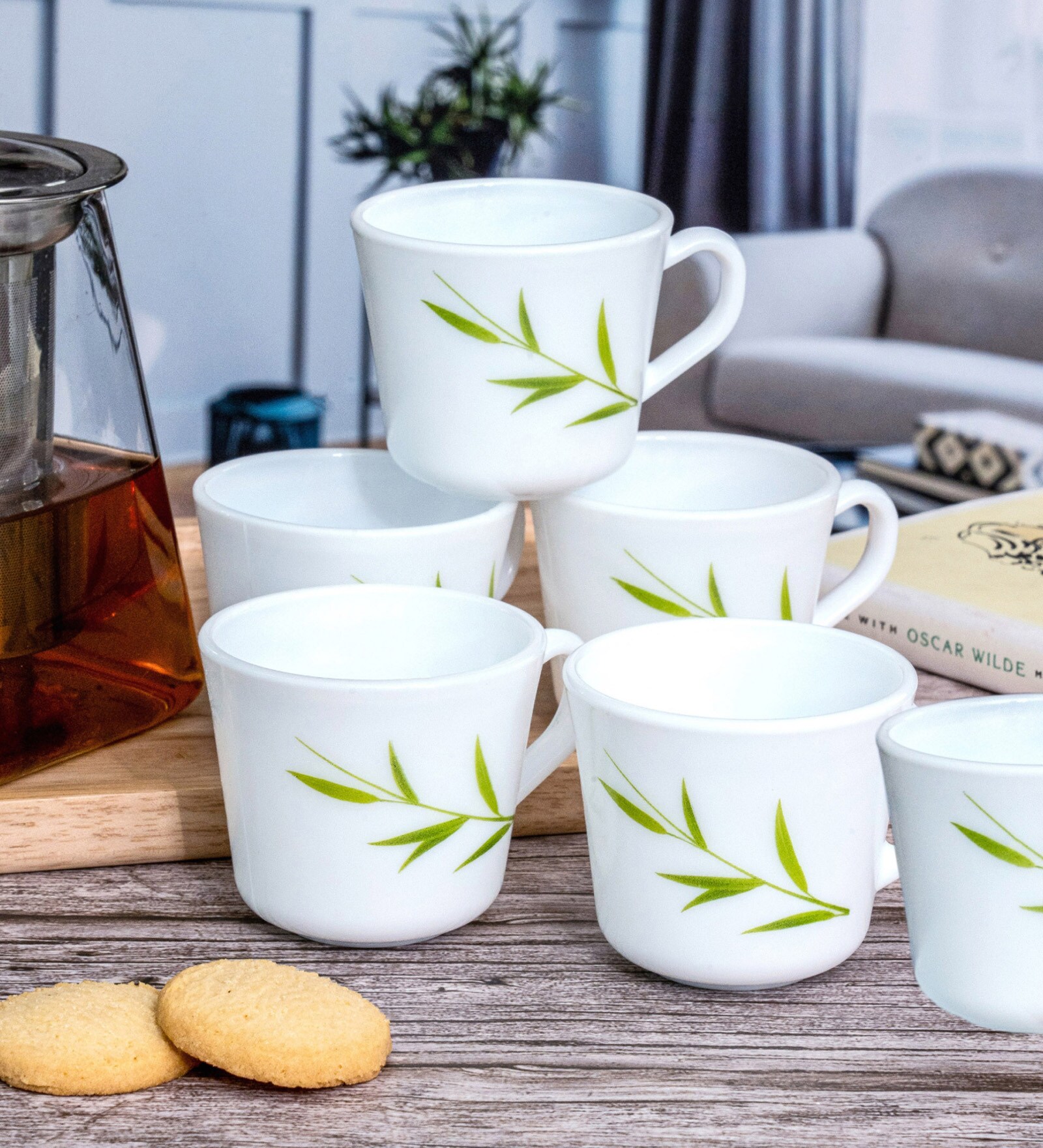 Opal Glass 12pcs Tea/Coffee Mug Set
