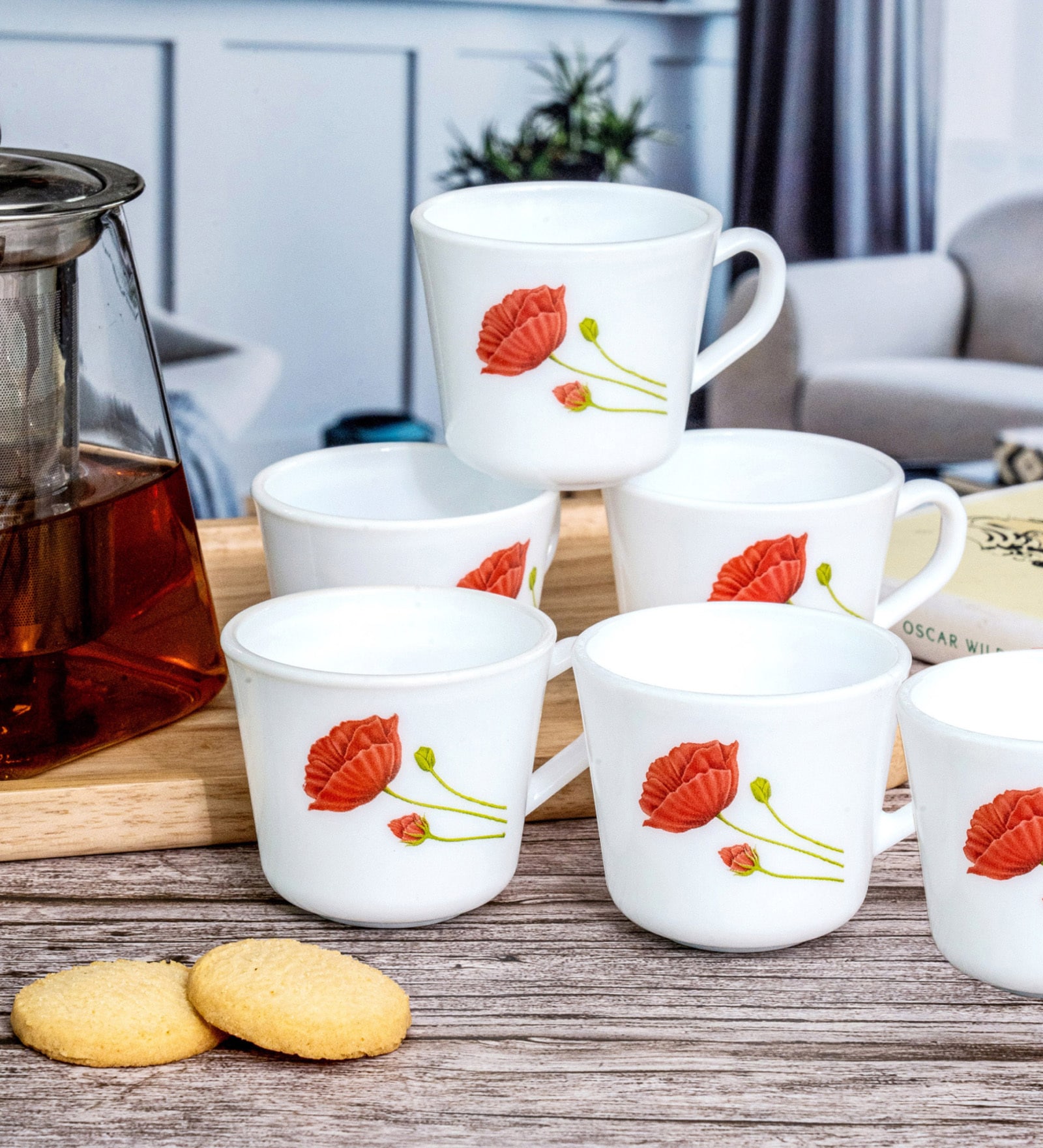 Opal Glass 12pcs Tea/Coffee Mug Set