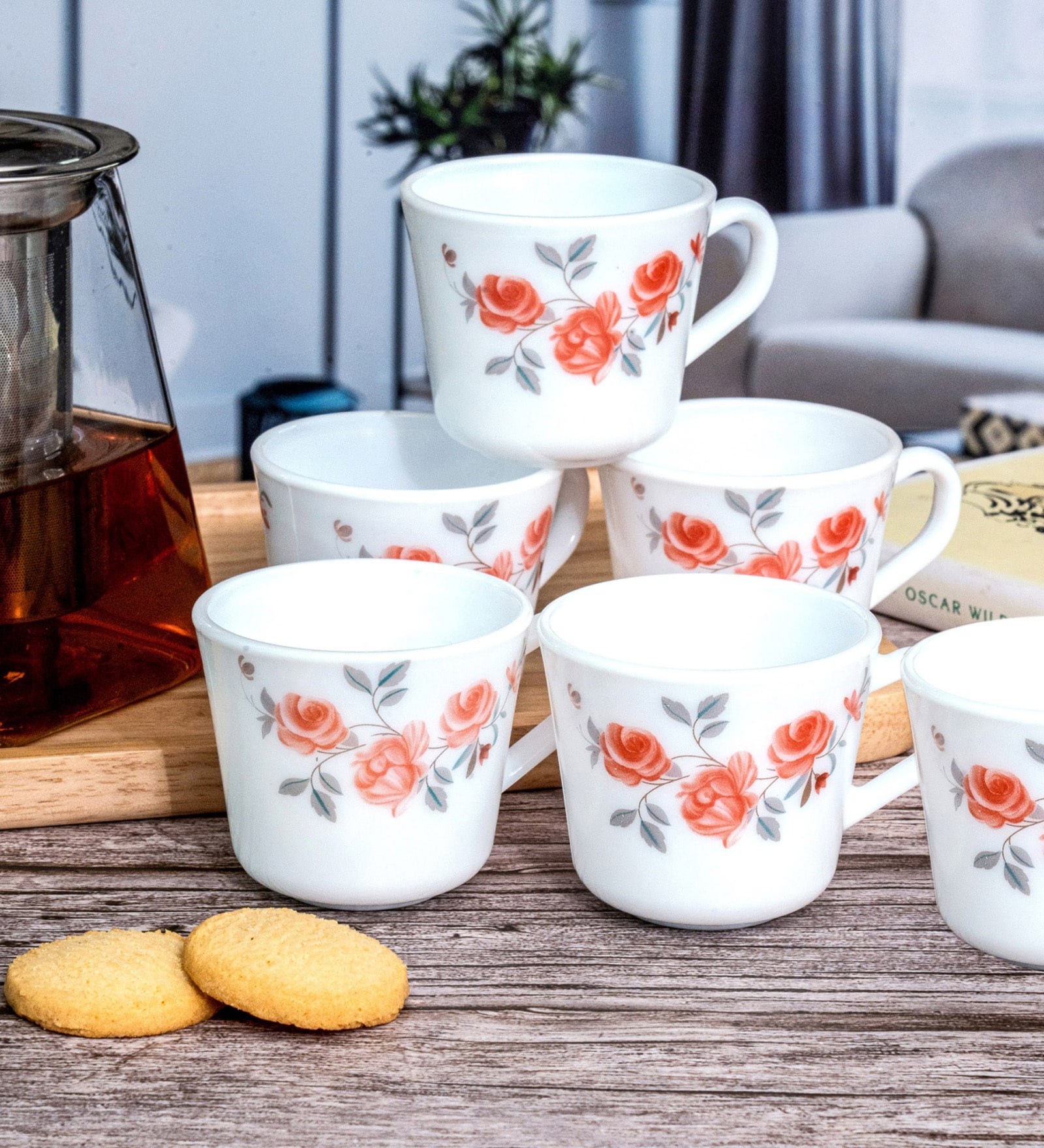Opal Glass 12pcs Tea/Coffee Mug Set