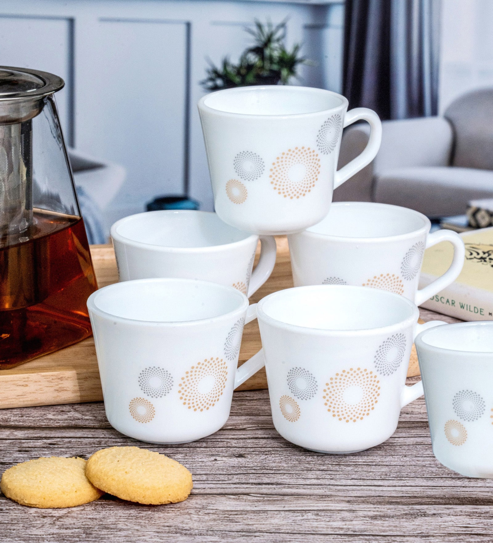 Opal Glass 12pcs Tea/Coffee Mug Set