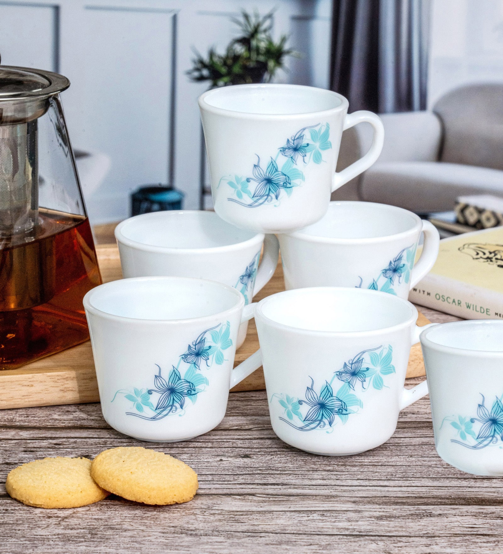 Opal Glass 12pcs Tea/Coffee Mug Set