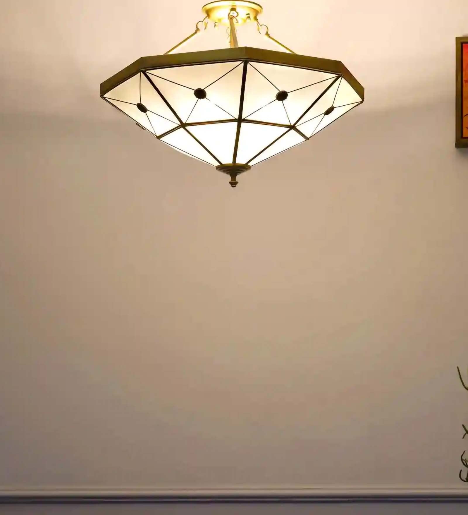 Ophelia Glass And Brass Pendant Light