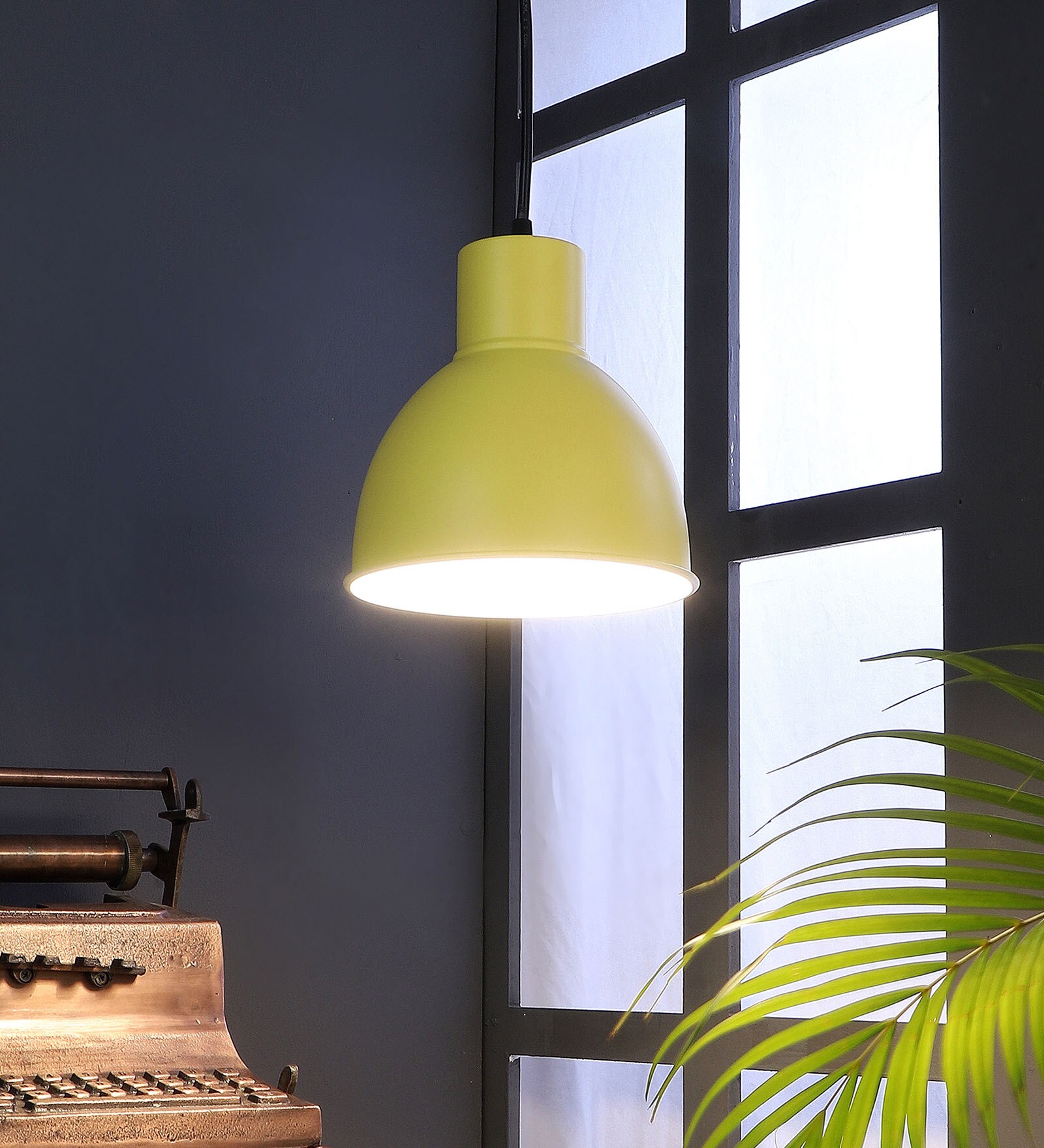 Lucan Opi Yellow Metal Hanging Light