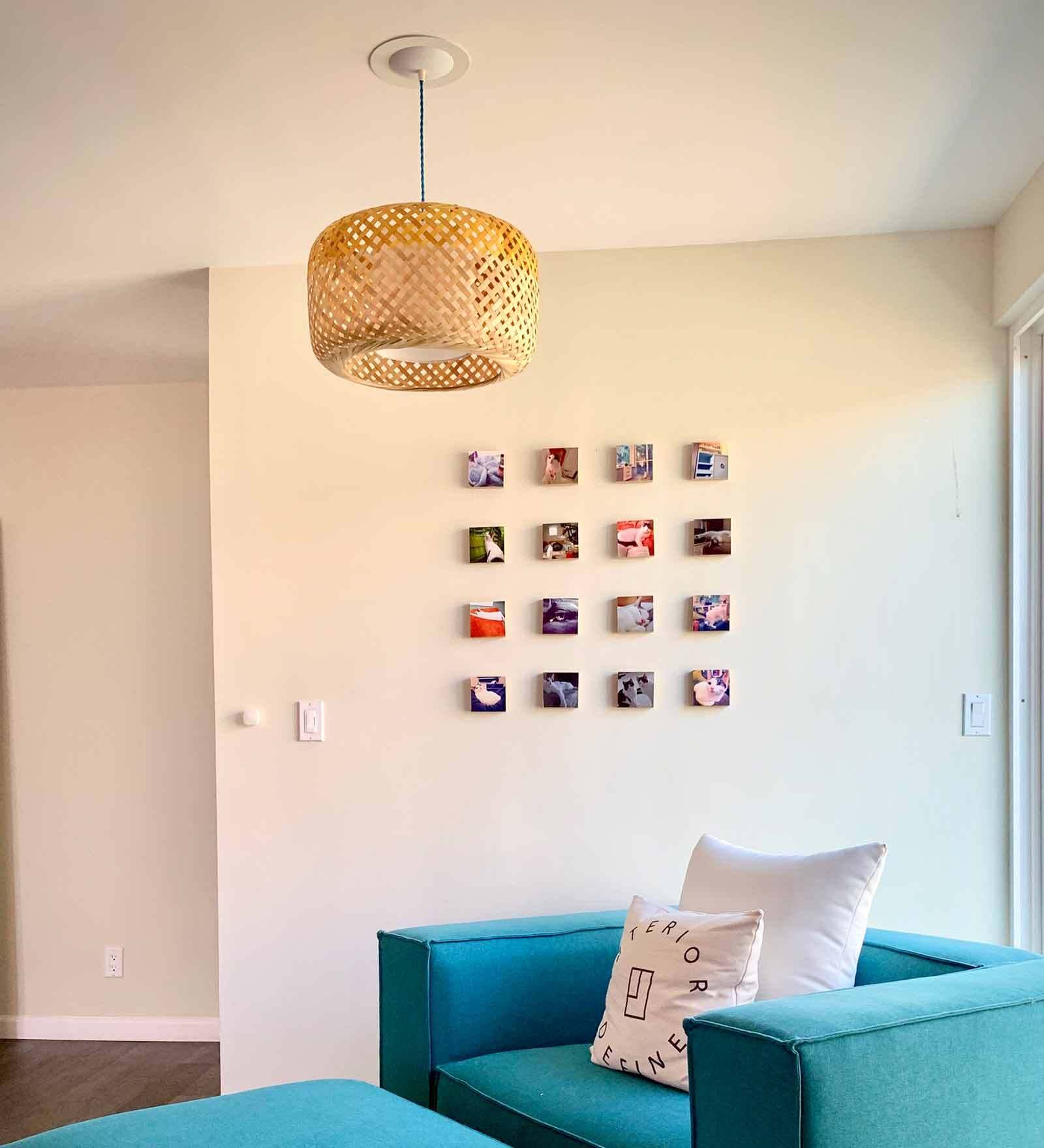 Nancy Opium Yellow & Natural Bamboo Hanging Light