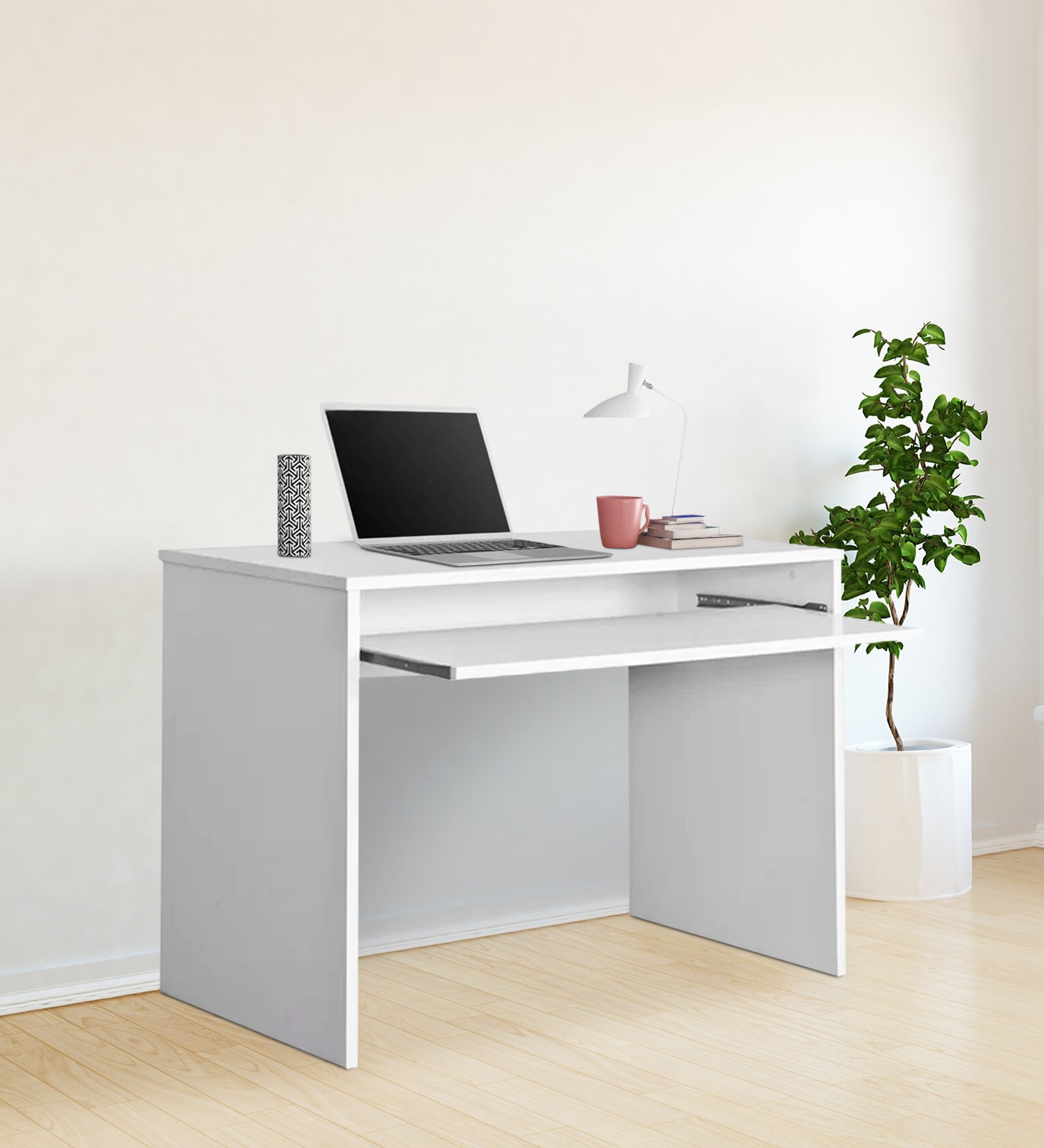 Optima Computer Table in White Colour