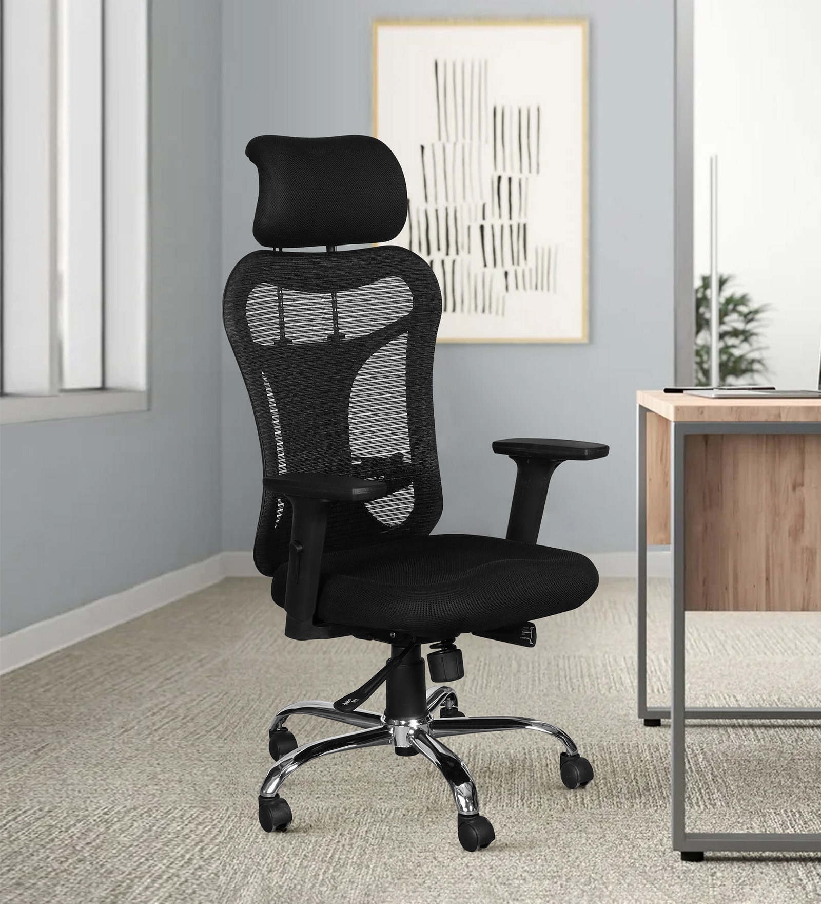 Optima Breathable Mesh Ergonomic Chair in Black Colour Optima Breathable Mesh Ergonomic Chair in Black Colour