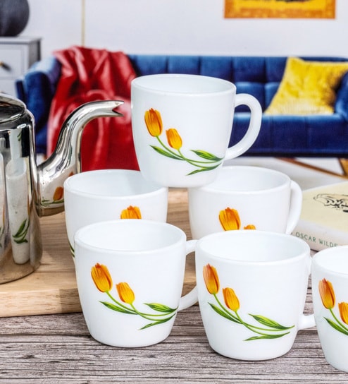 Opal Glass 12pcs Tea/Coffee Mug Set