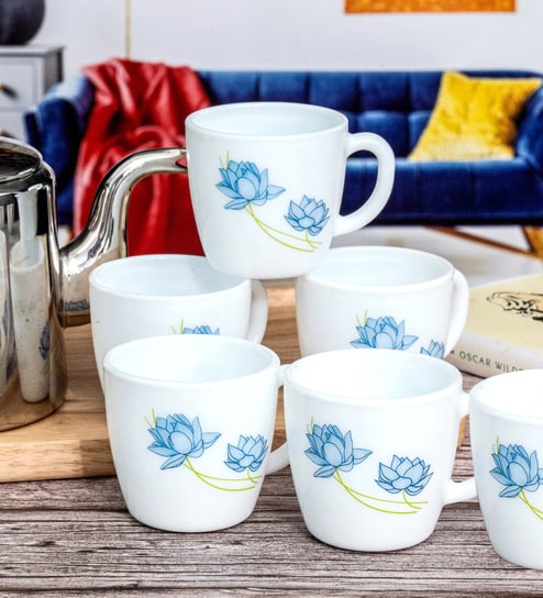 Opal Glass 12pcs Tea/Coffee Mug Set
