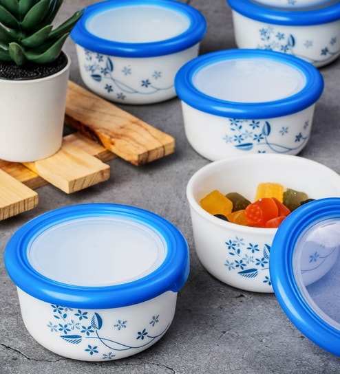 Opal Glass 6pcs Condiment Set