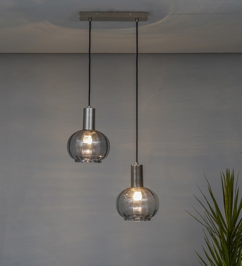 Opaline Blue Glass Globe Single Light Hanging Light