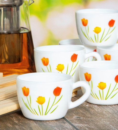 Opalware Tea/Coffee Cup Medium (Set of 6pcs)