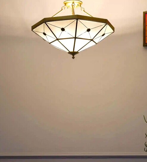 Ophelia Glass And Brass Pendant Light