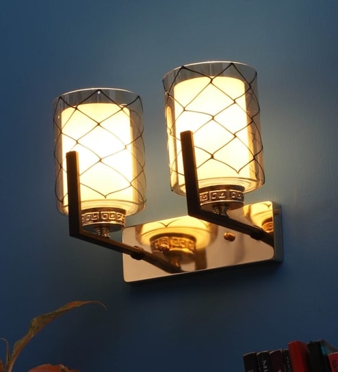 Opulent Brown & Gold Mild Steel Wall Light