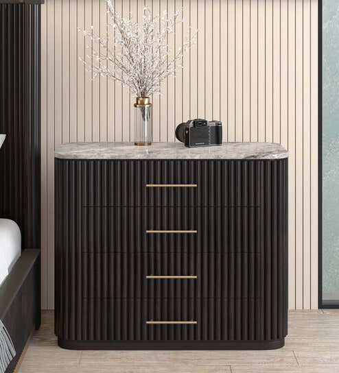 Opus Natural Stone Chest Of Drawer In Smokey Heaven Colour