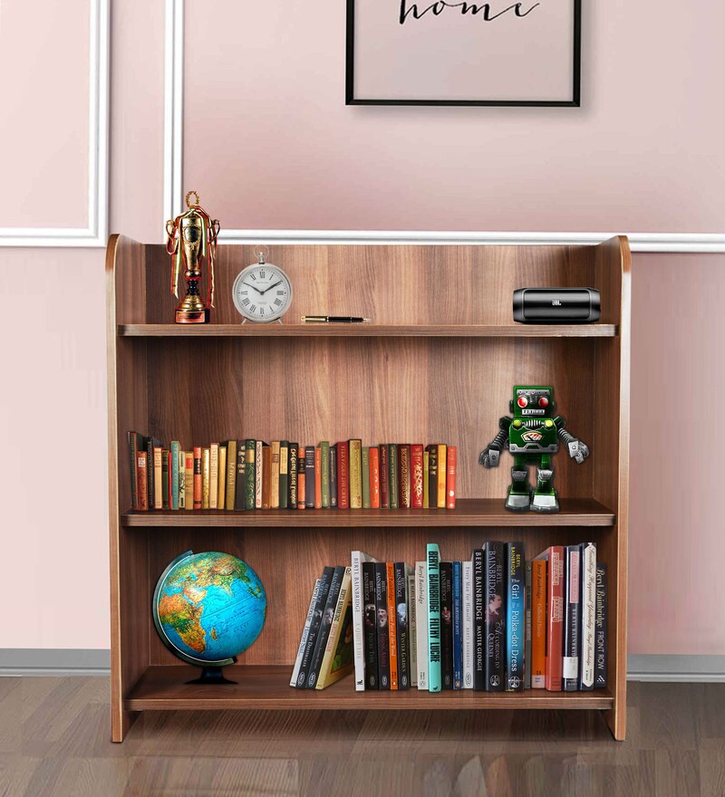 Buy Open Book Shelf in Walnut Finish by Addy Design Online Modern