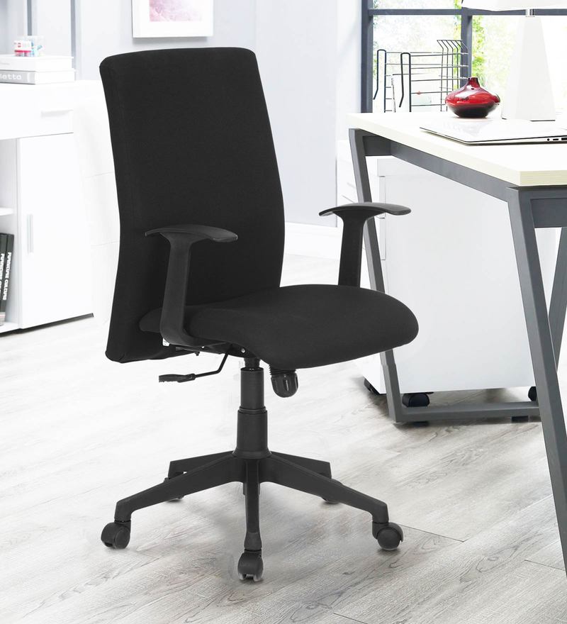 Optima High Back Chair In Black Colour By Nilkamal
