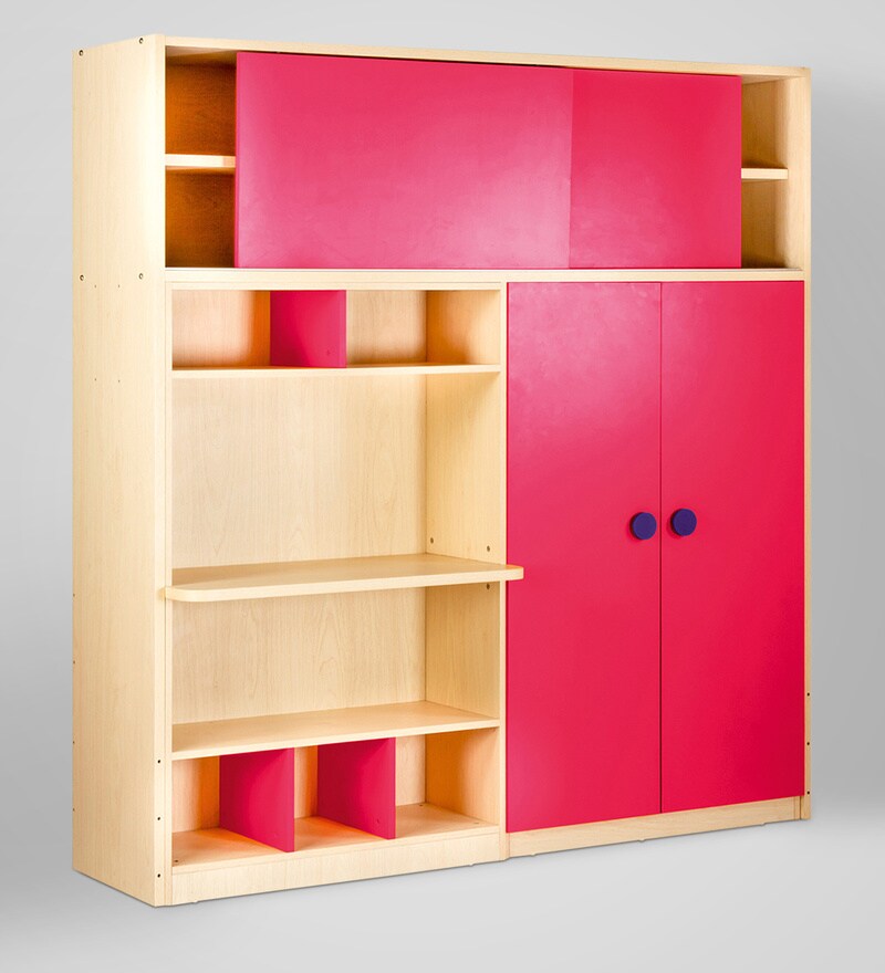 Buy Optima Storage Supreme Wardrobe And Study Table In Pink By