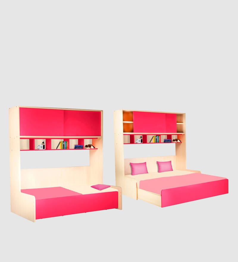 Buy Optima Kids Sofa Cum Bed In Pink Colour With Box Storage At 20% Off By  Yipi Online | Pepperfry