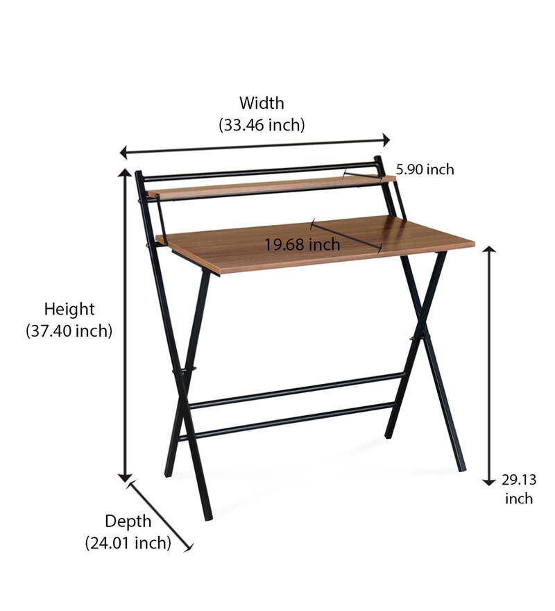 Buy Optimal Folding Study Table in Walnut Finish By Nilkamal Online