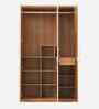 Opal 3 Door Wardrobe In Beige Ceramic High Gloss Finish