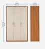 Opal 3 Door Wardrobe In Beige Ceramic High Gloss Finish