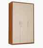 Opal 3 Door Wardrobe In Beige Ceramic High Gloss Finish