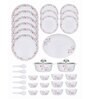 Opal 35pcs Dinner Set of 6pcs Dinner Plate, 6pcs Quarter Plate, 6pcs Veg. Bowl, 6pcs Soup Bowl, 6pcs Spoon, 2+2pcs Casserole with Lid, 1pc Oval Platter.