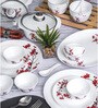 Opal 35pcs Dinner Set of 6pcs Dinner Plate, 6pcs Quarter Plate, 6pcs Veg. Bowl, 6pcs Soup Bowl, 6pcs Spoon, 2+2pcs Casserole with Lid, 1pc Oval Platter.