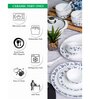 Opal 35pcs Dinner Set of 6pcs Dinner Plate, 6pcs Quarter Plate, 6pcs Veg. Bowl, 6pcs Soup Bowl, 6pcs Spoon, 2+2pcs Casserole with Lid, 1pc Oval Platter.