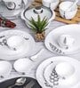 Opal 35pcs Dinner Set of 6pcs Dinner Plate, 6pcs Quarter Plate, 6pcs Veg. Bowl, 6pcs Soup Bowl, 6pcs Spoon, 2+2pcs Casserole with Lid, 1pc Oval Platter.